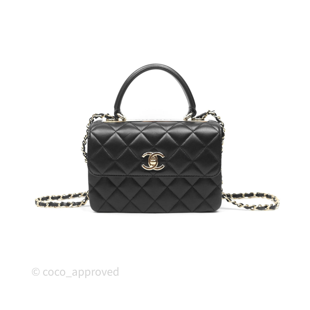 Chanel Trendy CC Mini Black Lambskin Gold Hardware