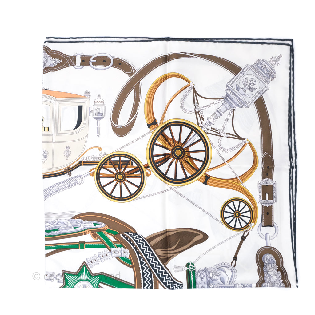 Hermes Stately Wheels Scarf 90