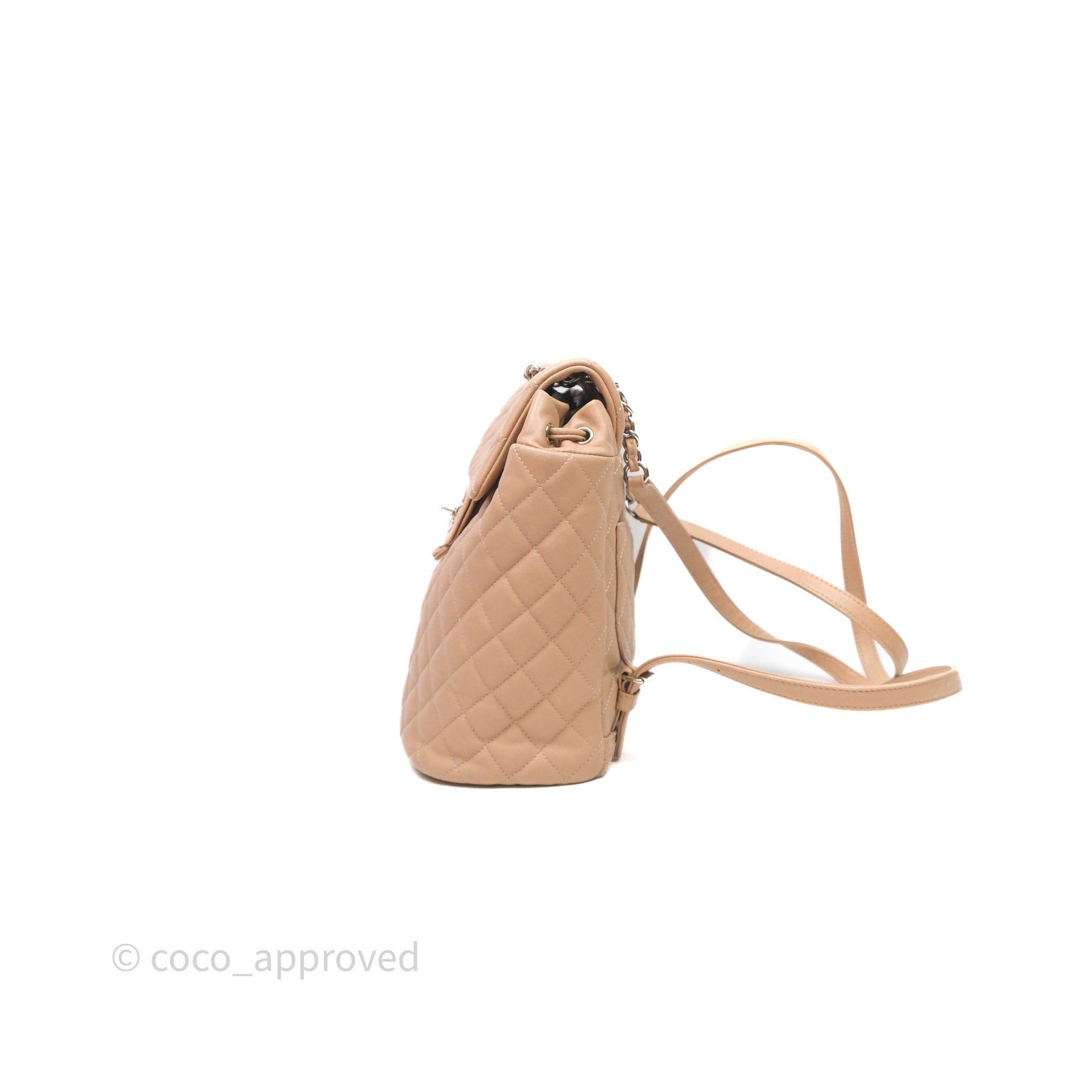 Authentic Chanel Urban Spirit Quilted Lambskin Backpack in Tan/Camel Chanel Quilted Small Urban Spirit Backpack Beige Lambskin  main image 2