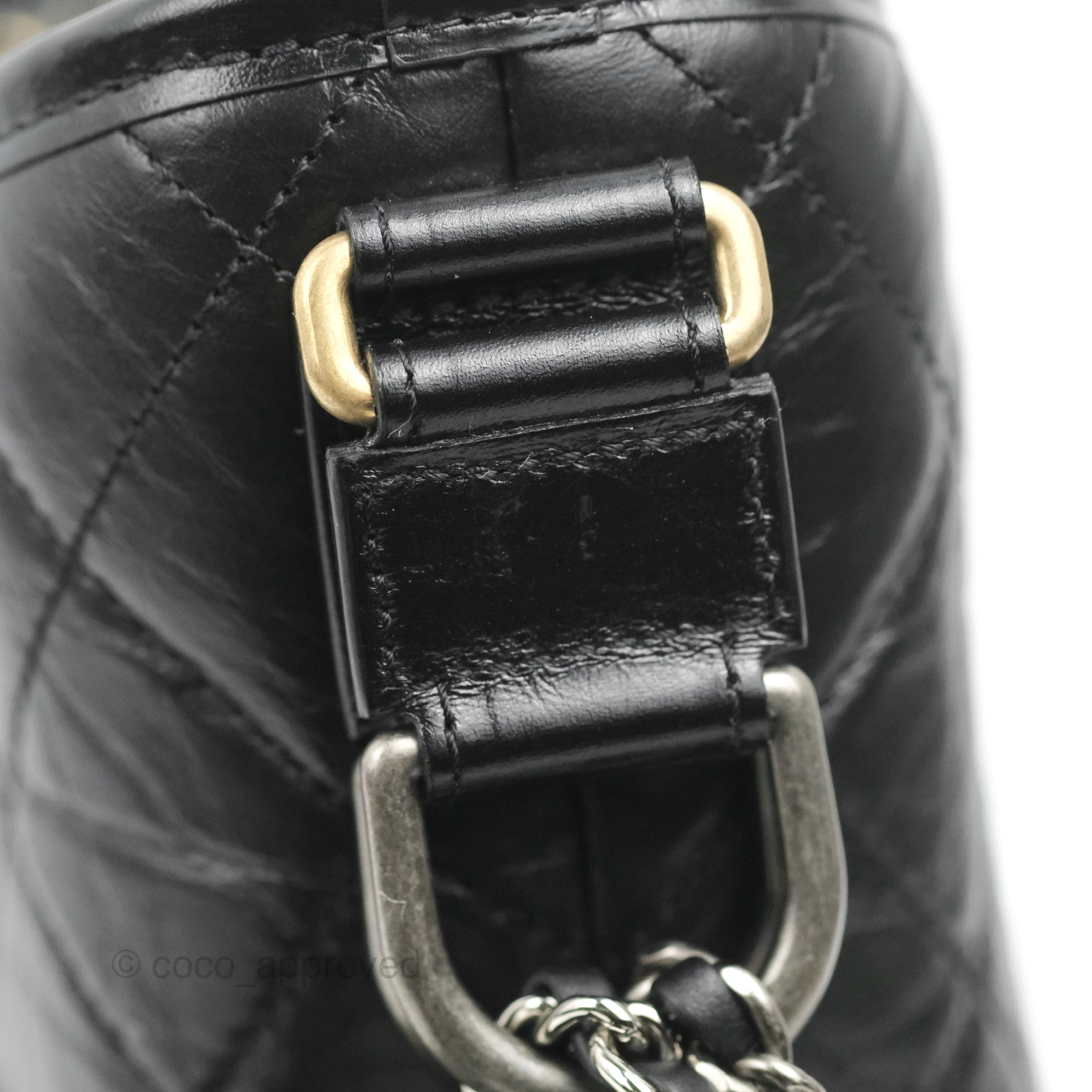 Chanel Quilted Small Gabrielle Hobo Black Aged Calfskin Mixed Hardware –  Coco Approved Studio