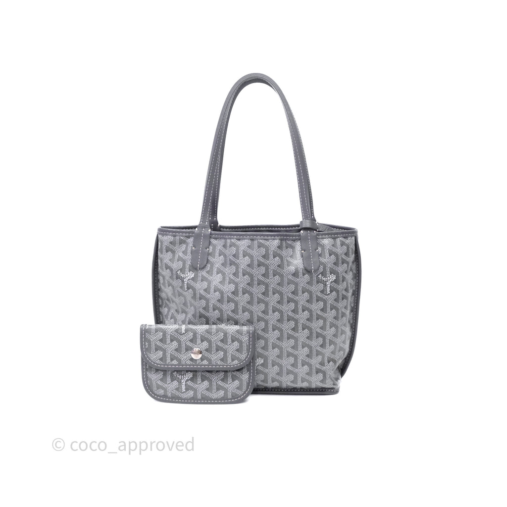 Goyard Anjou Mini Bag Goyardine Canvas Grey