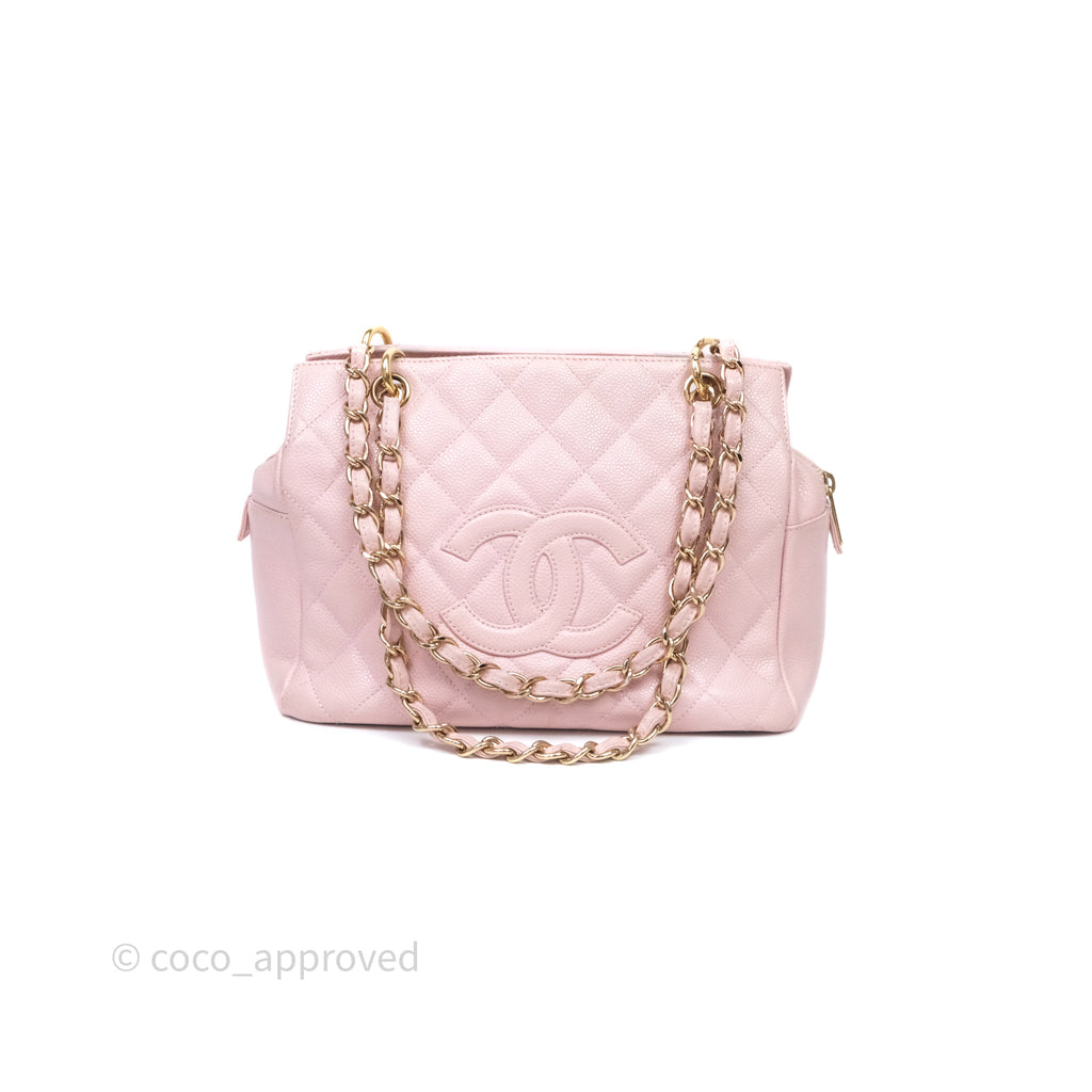 Chanel PTT Petite Timeless Shopping Tote Bag Pink Caviar Gold Hardware