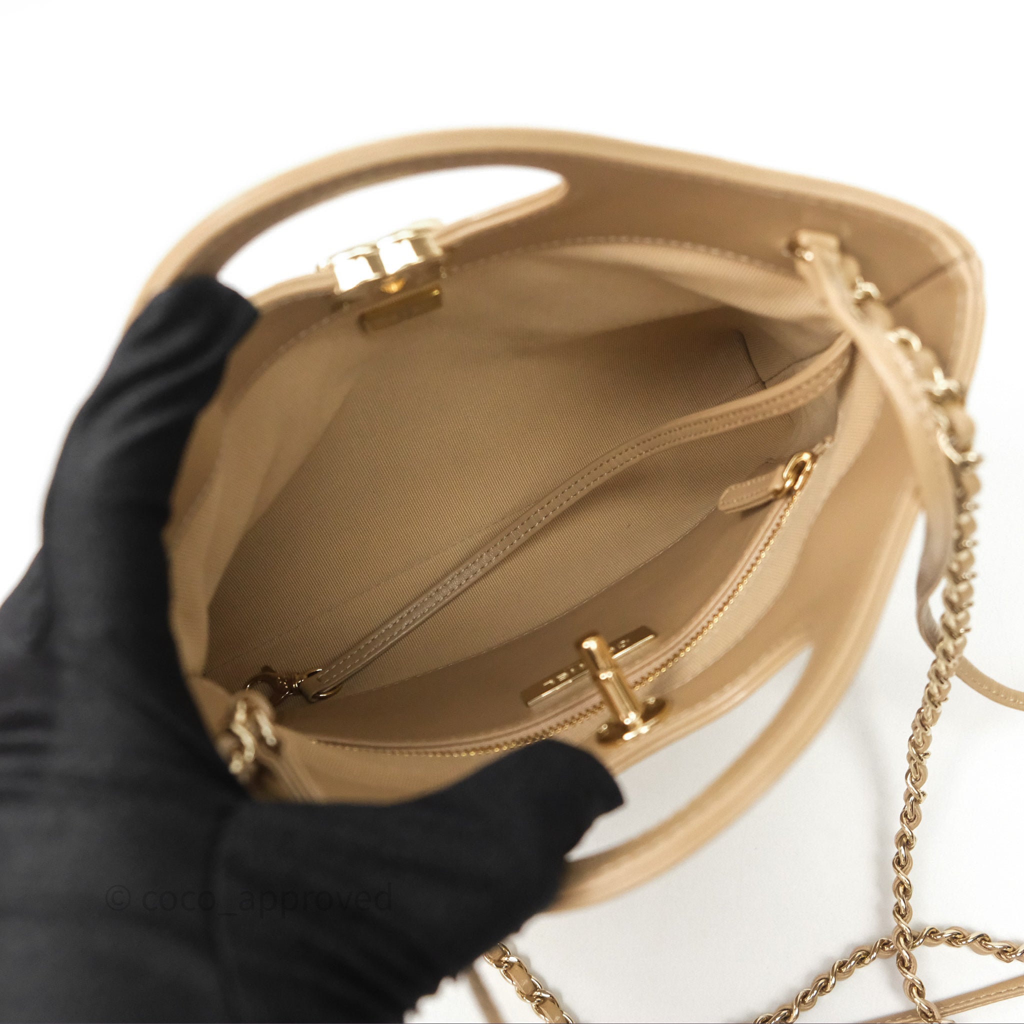 Chanel 31 Mini Beige Shiny Lambskin Gold Hardware – Coco Approved
