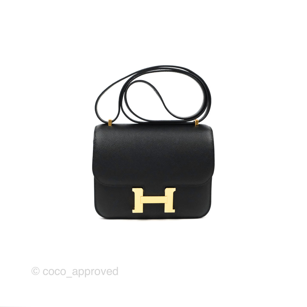 Hermès Constance Mini 18cm Black Epsom Gold Hardware