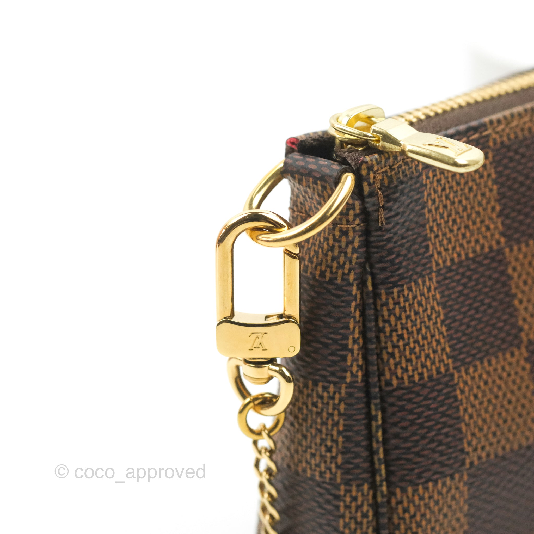 Louis Vuitton Damier Ebene Mini Pochette Accessories – Coco