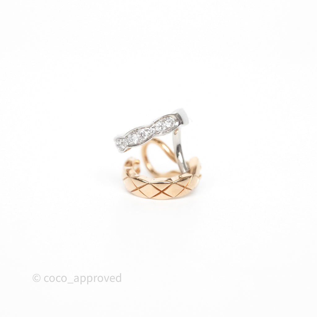 CHANEL 国内買付 Coco Crush Coll.SingleEearring 18k &diamonds Chanel Coco Crush Single Ear Clip 18K White & Beige Gold