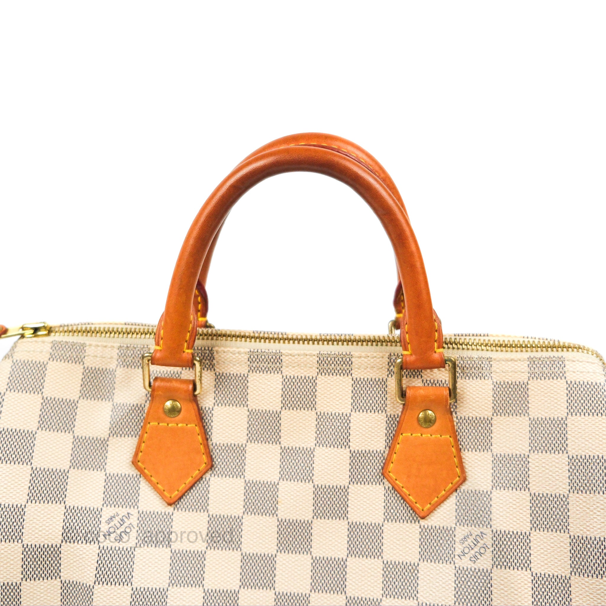 Sold at Auction: Louis Vuitton, Louis Vuitton - New - Damier Azur Speedy 25  Bandouliere Top Handle Bag w/ Strap