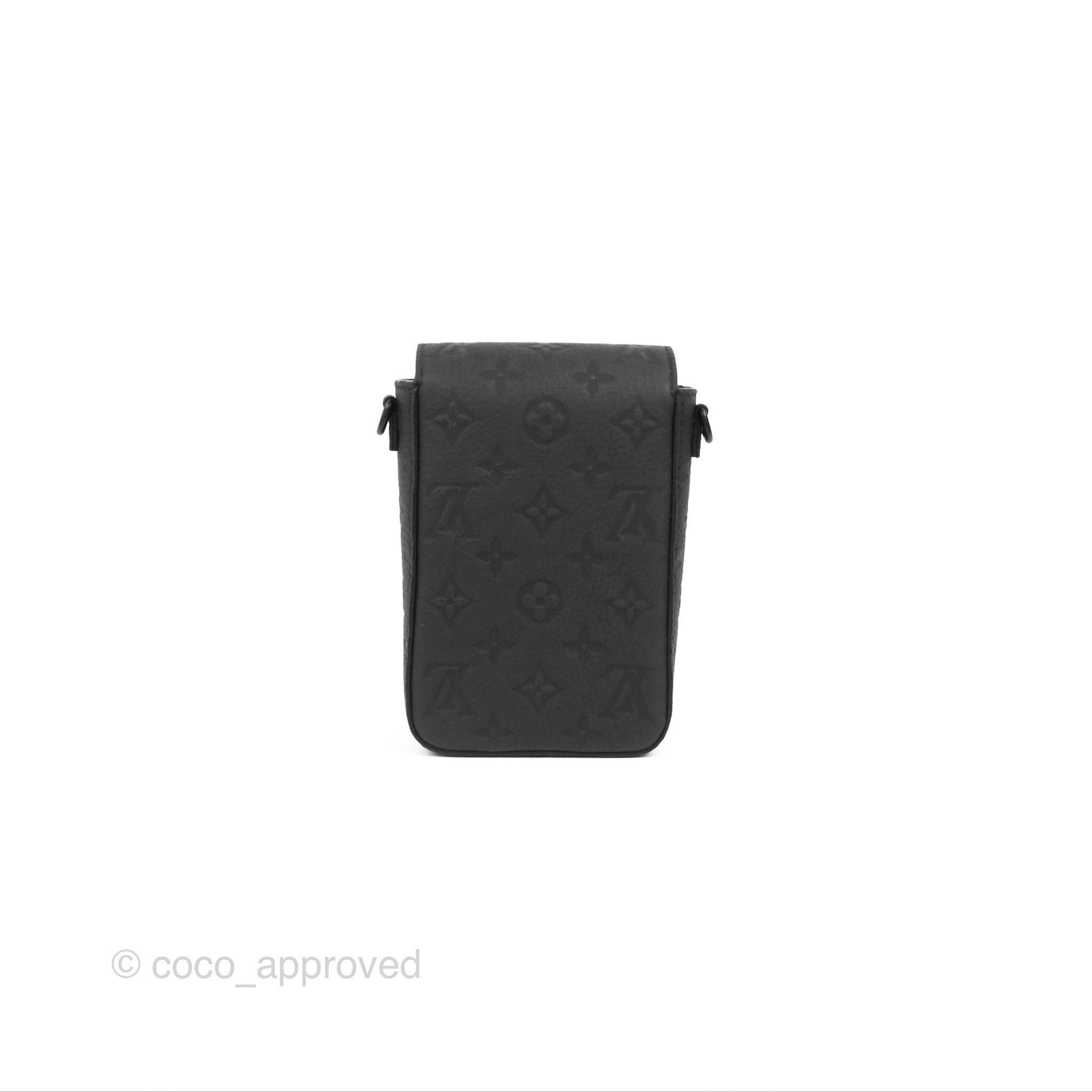 Louis Vuitton S Lock Vertical Wearable Wallet Monogram Taurillon Leather  Black 22798766