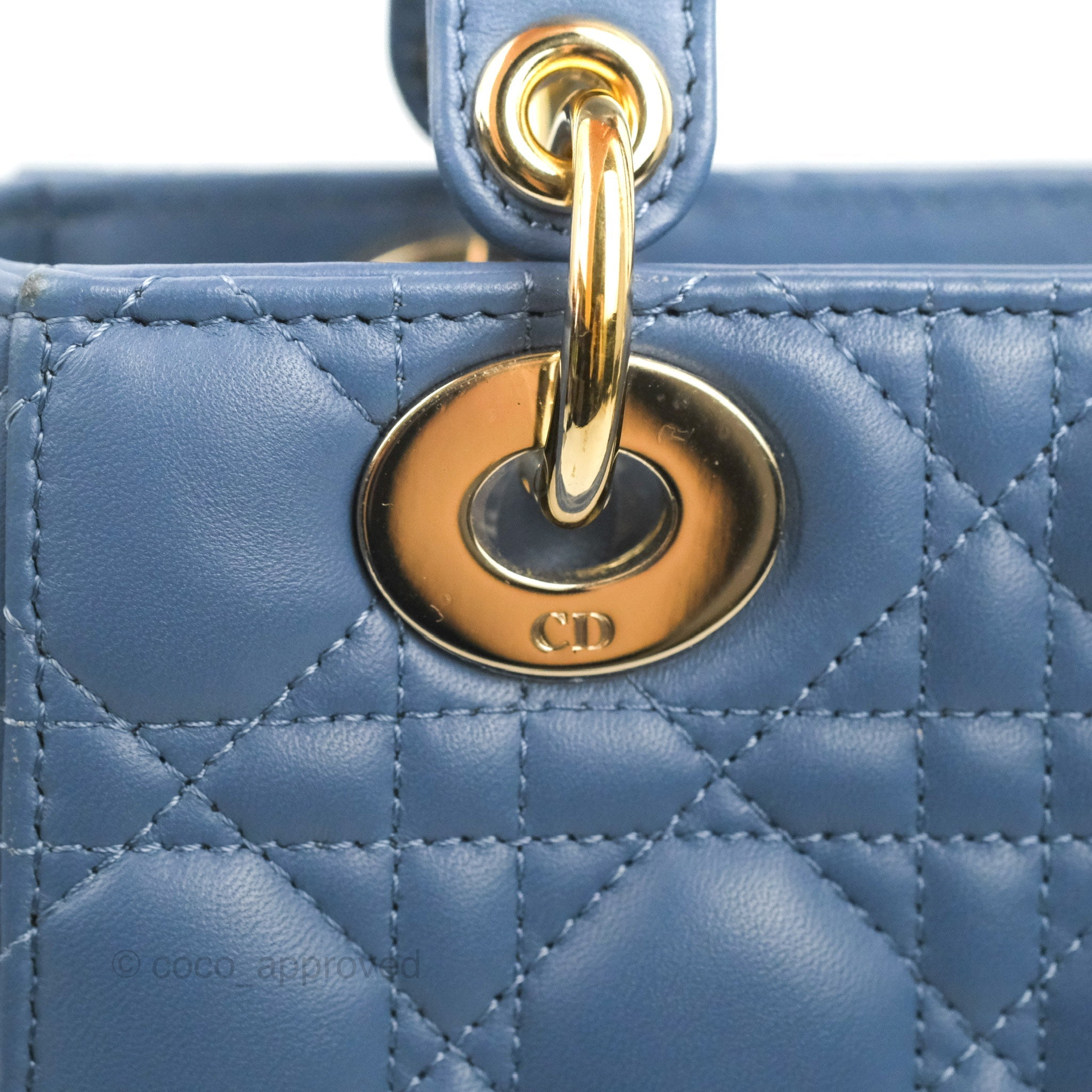 Small Lady Dior My ABCDior Bag Denim Blue Gradient Cannage