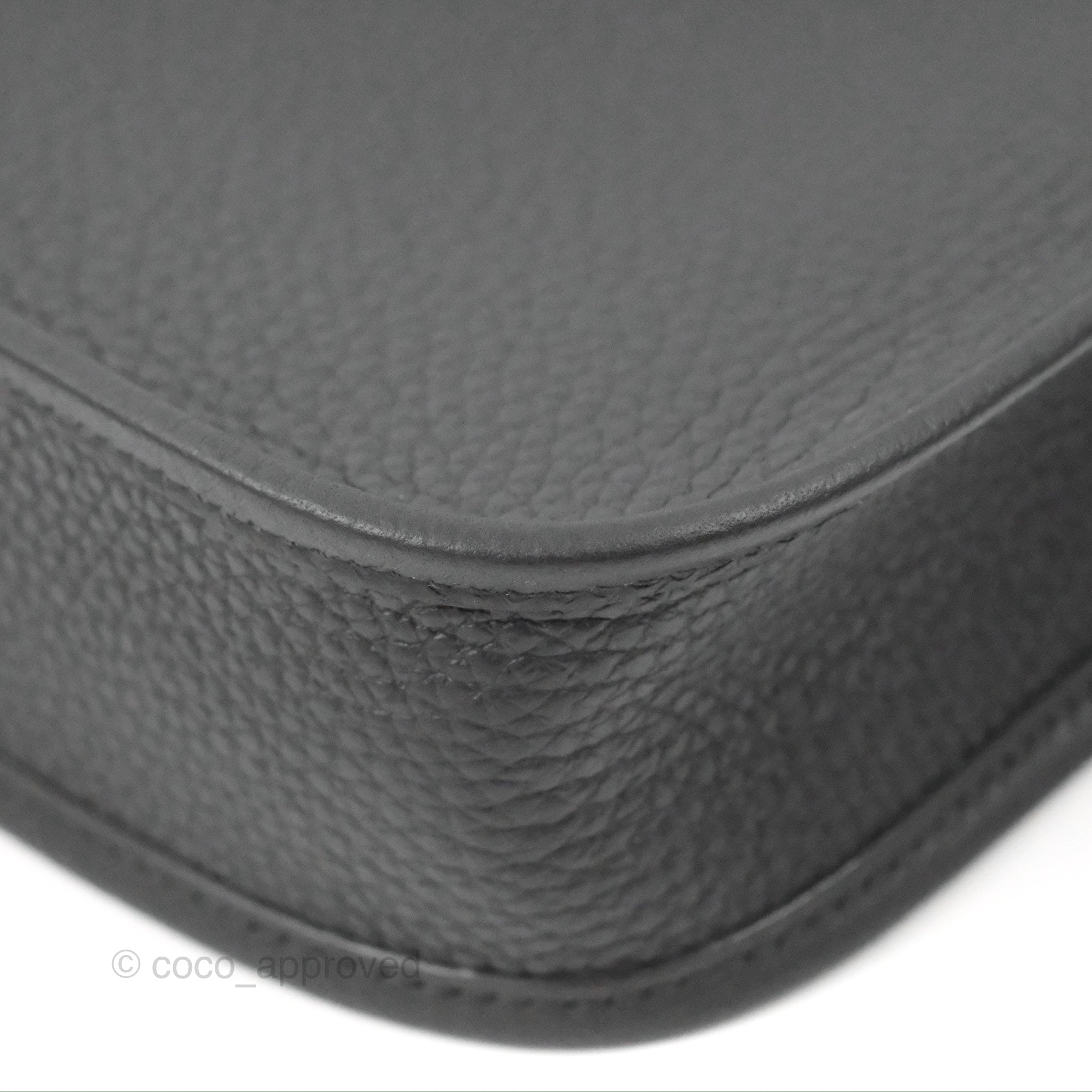 Hermès Mini Evelyne 16 Leather Bag Black Clemence Palladium
