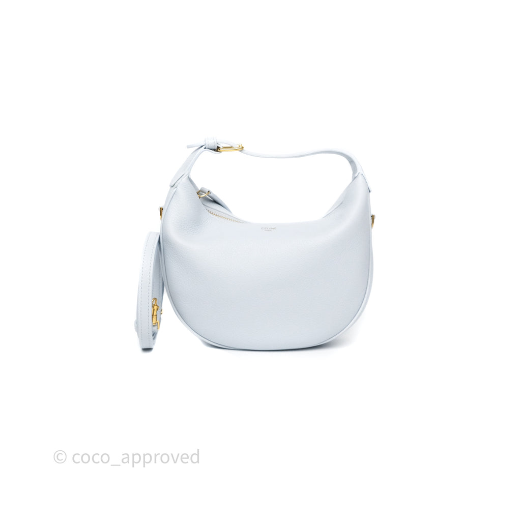 Celine Teen Celine Lulu in Grained Calfskin Glacier Light Blue