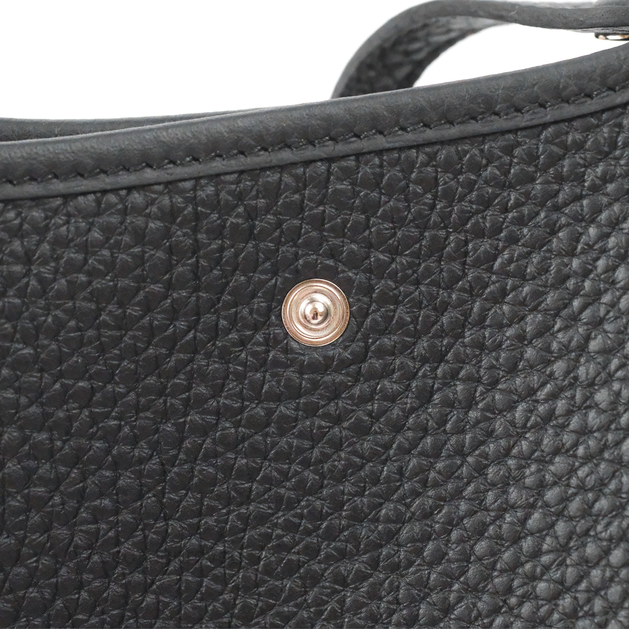 Hermès Mini Evelyne 16 Leather Bag Black Clemence Palladium