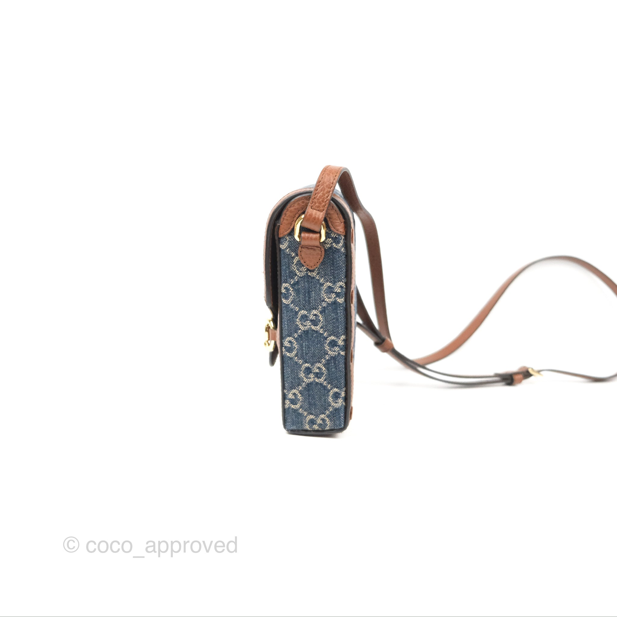 Gucci Black Leather Horsebit 1955 Mini bag Brown ref.933153 - Joli Closet