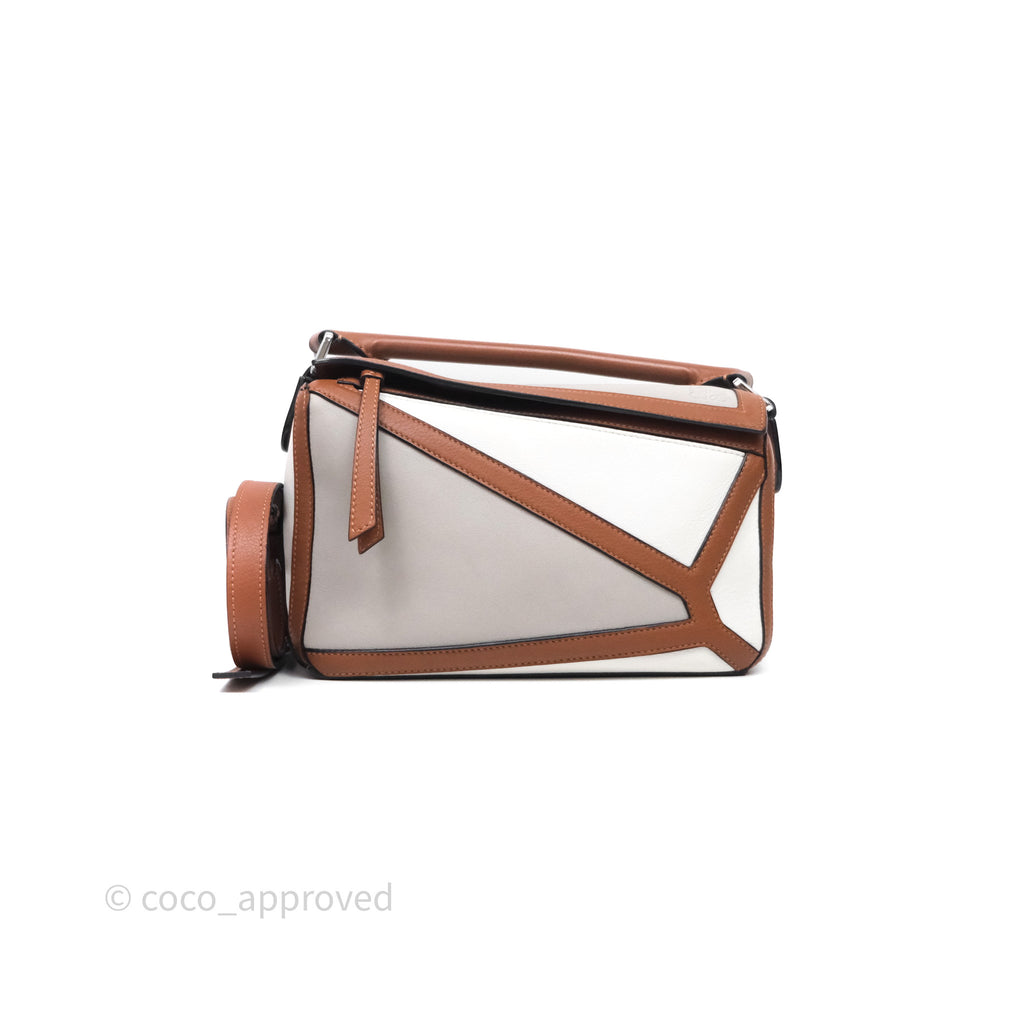 Loewe Small Graphic Puzzle Bag Ghost Soft White Calfskin