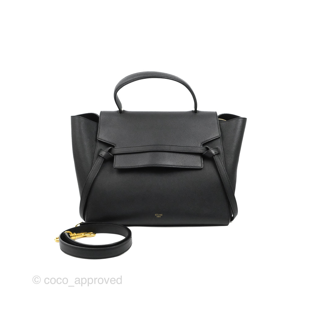 Celine Mini Belt Bag Black Grained Calfskin Gold Hardware