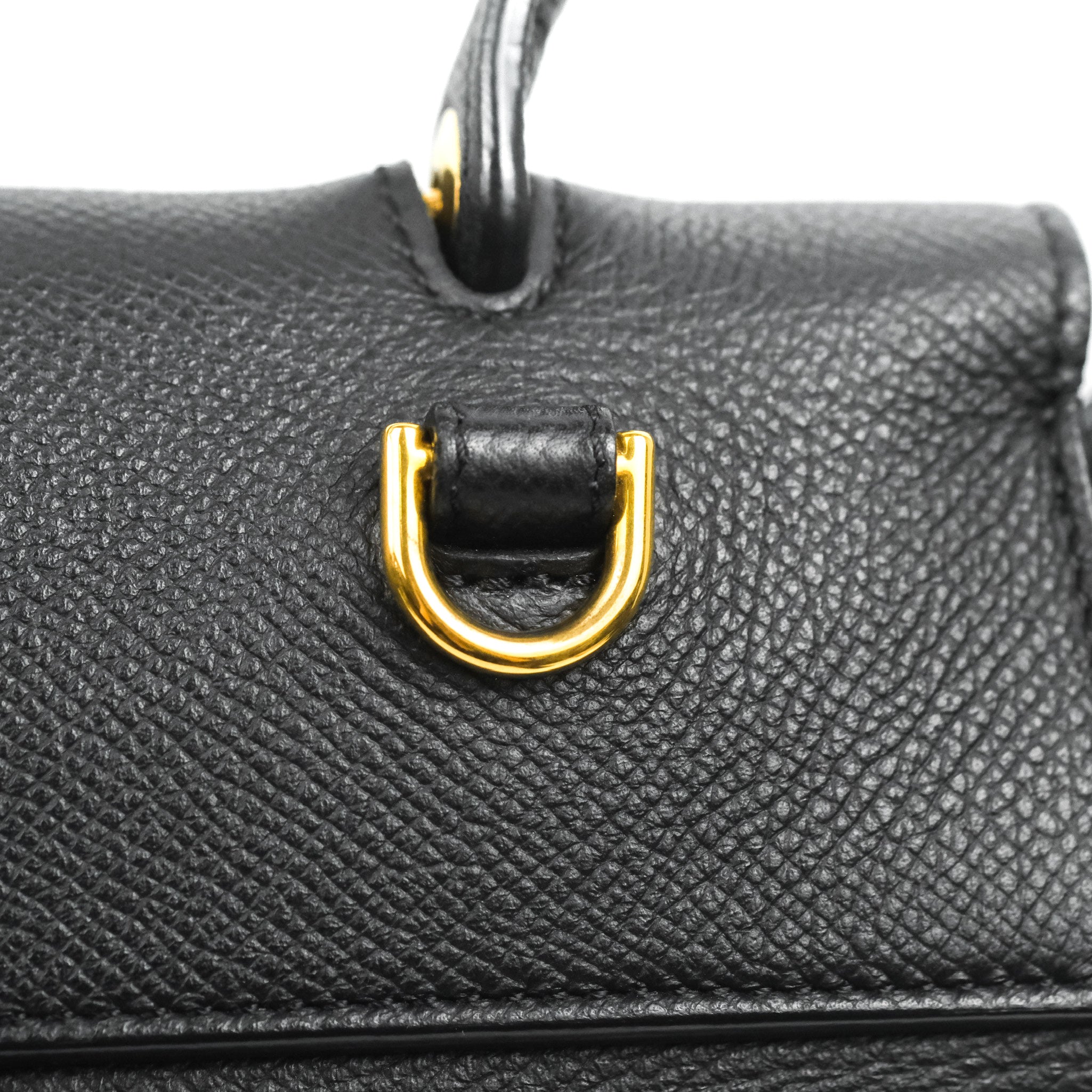 Celine Mini Belt Bag Black Grained Calfskin Gold Hardware – Coco