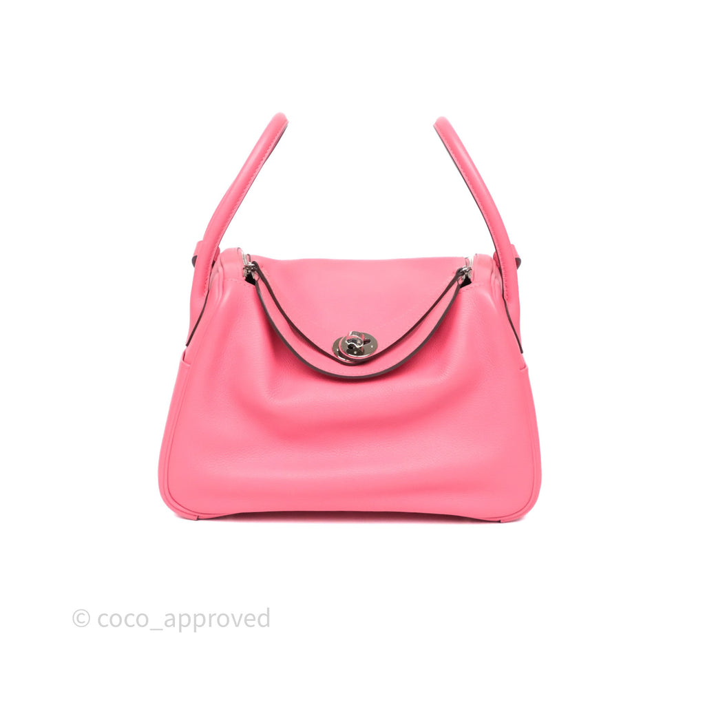Hermès Lindy 26 Rose Azalée 8W Evercolor Palladium Hardware