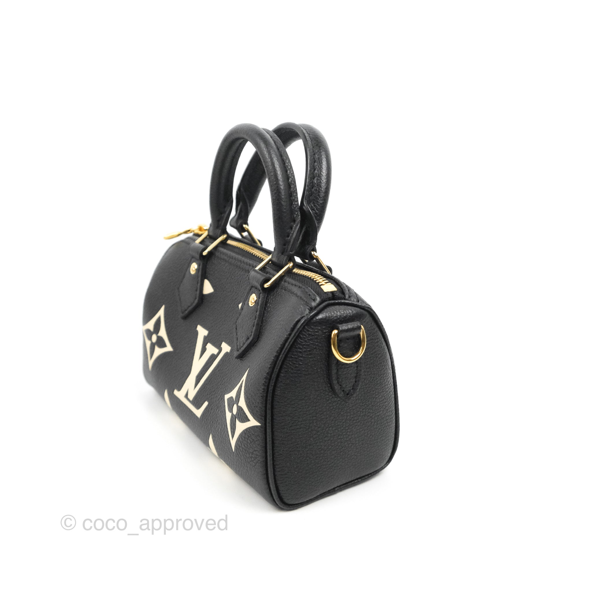 Louis Vuitton Nano Speedy Monogram Empreinte Black – Coco Approved Studio