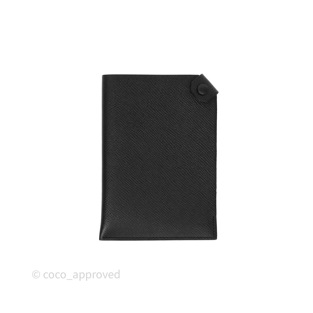 Hermès Tarmac Passport Holder Black Noir 89 Epsom