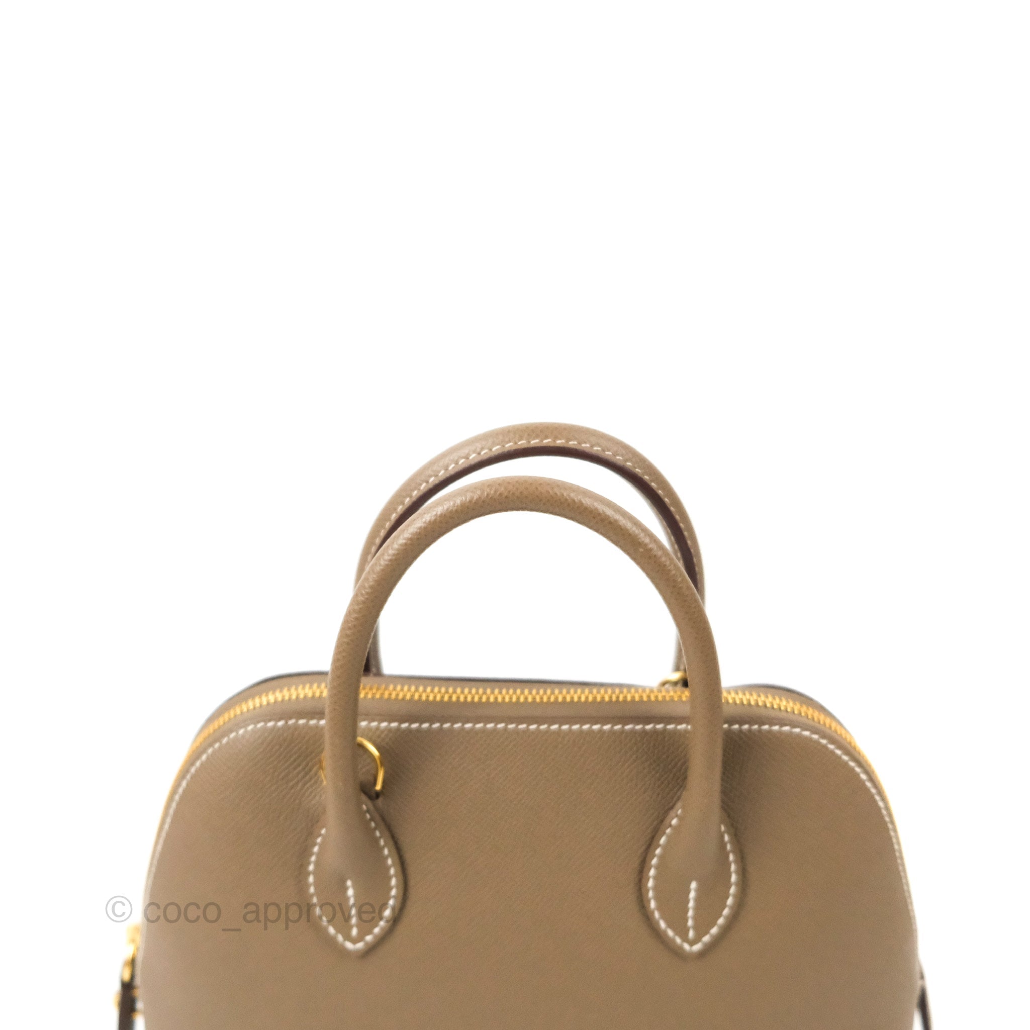 Hermès Bolide 1923 25 Etoupe Epsom Gold Hardware – Coco Approved