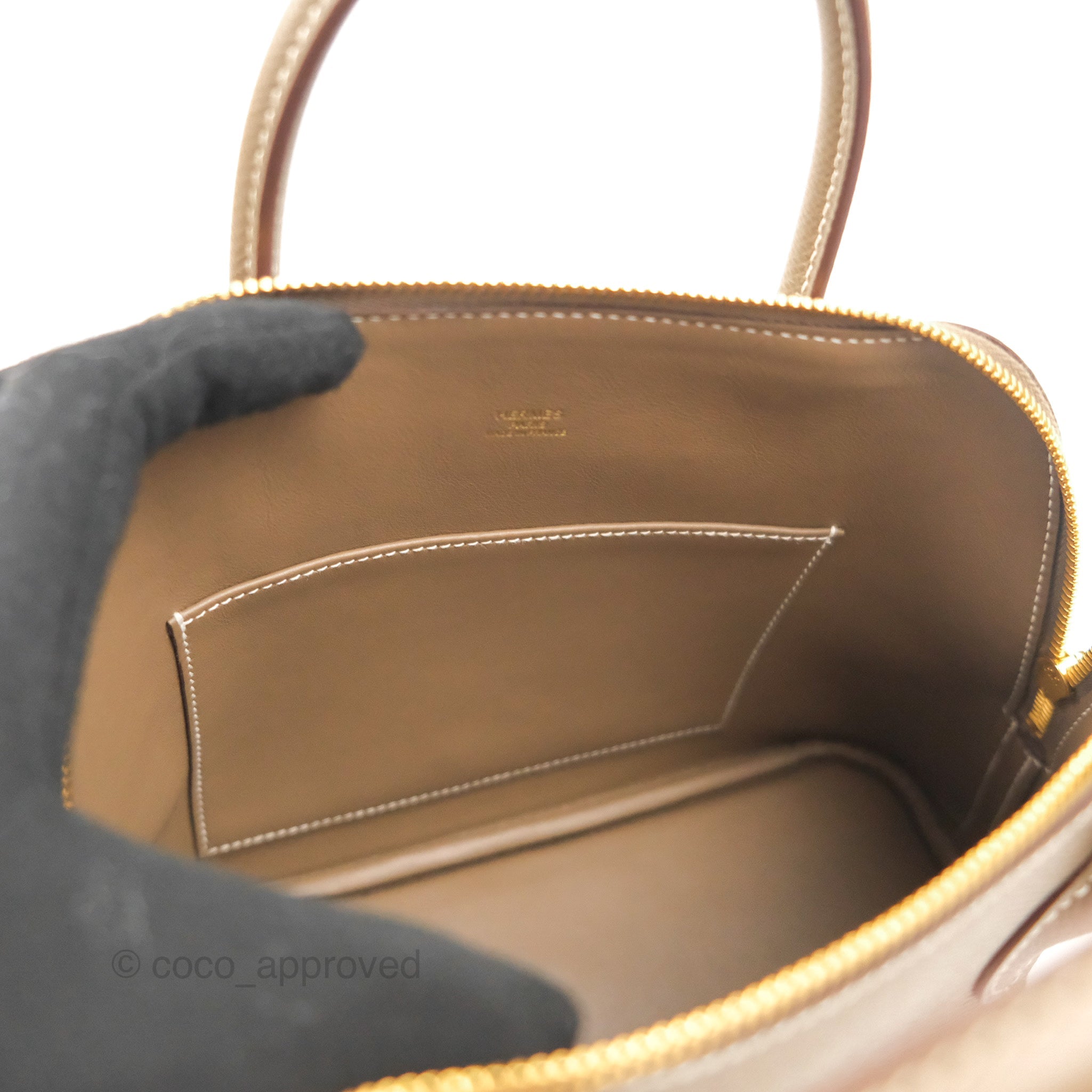 RARE Cheapest PRICE TO SELL Hermès bolide 1923 25 Black Epsom in Gold  Hardware