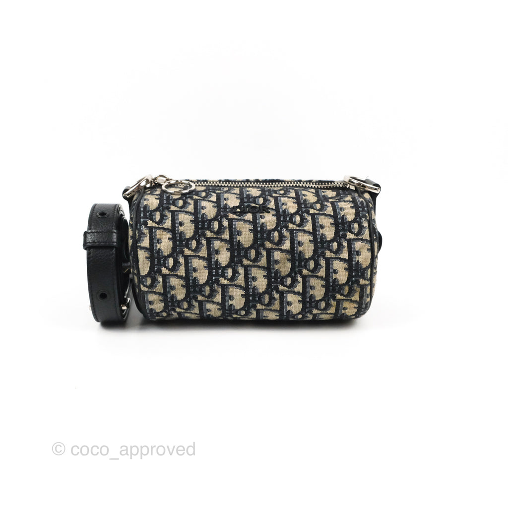 Dior Men's Mini Roller Messenger Bag Oblique Jacquard