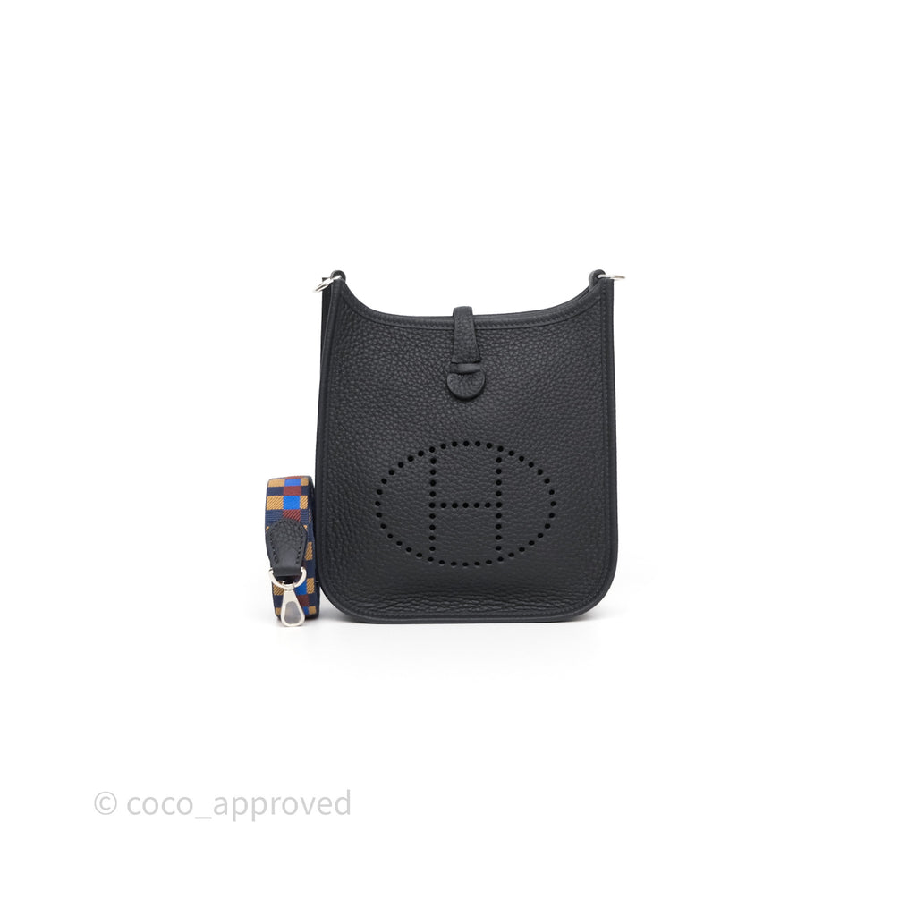 Hermès Mini Evelyne 16 Caban 3Y Clemence Palladium Hardware