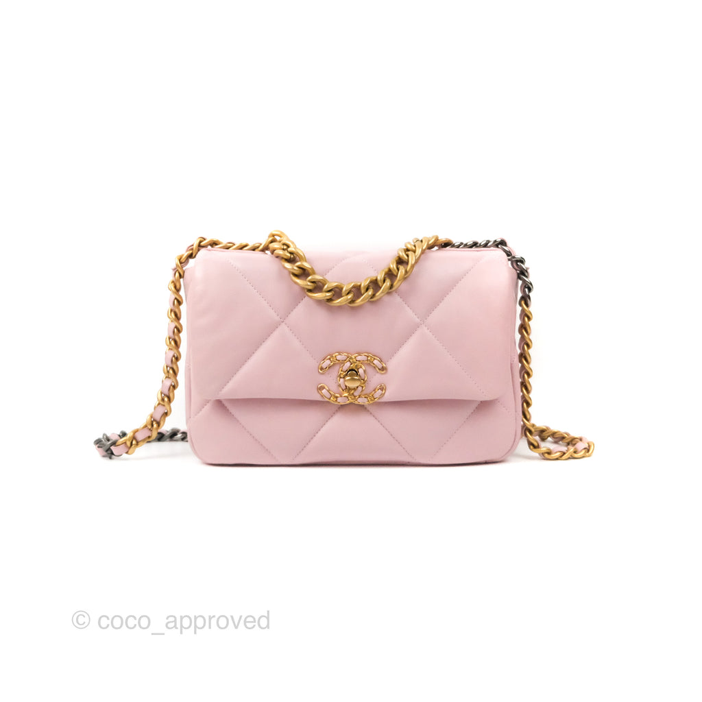 Chanel 19 Small Lilac Rose Clair Lambskin Mixed Hardware