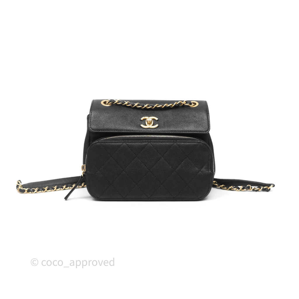 Chanel Chic Trip Flap Bag Black Caviar Gold Hardware