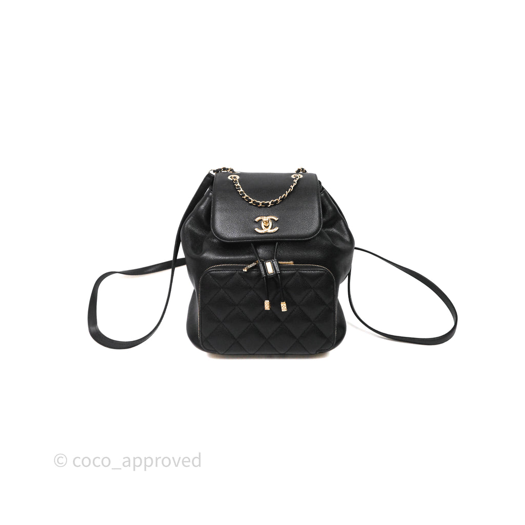 Chanel Quilted Business Affinity Backpack Black Caviar Gold Hardware – Coco Approved Studio