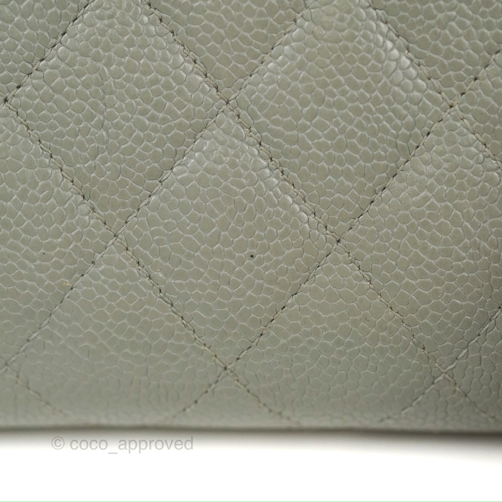 CHANEL Caviar Quilted Large Gusset Flap Wallet Beige 1157845