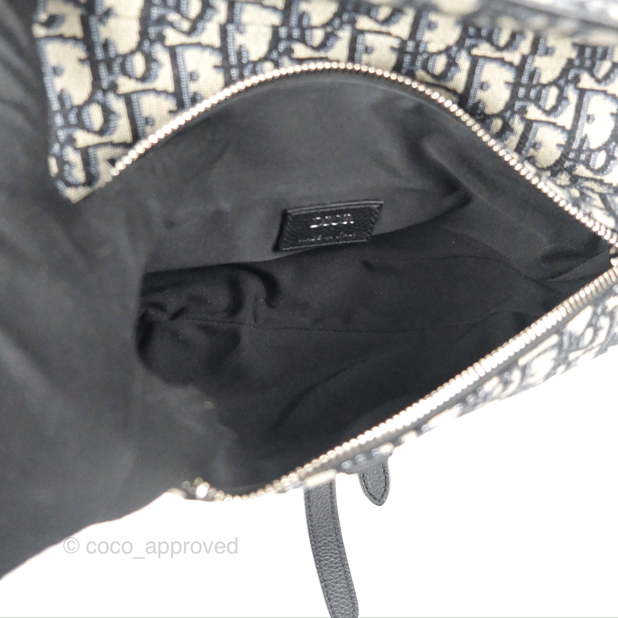 Dior Saddle Belt Bag Oblique Jacquard Beige/Black in Jacquard Canvas with  Silver-tone - US