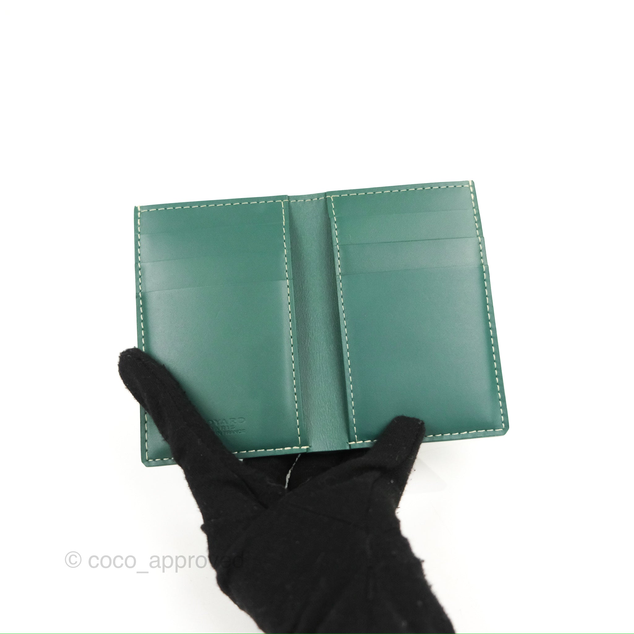GOYARD Monogram Calfskin Leather Folding Wallet Logo