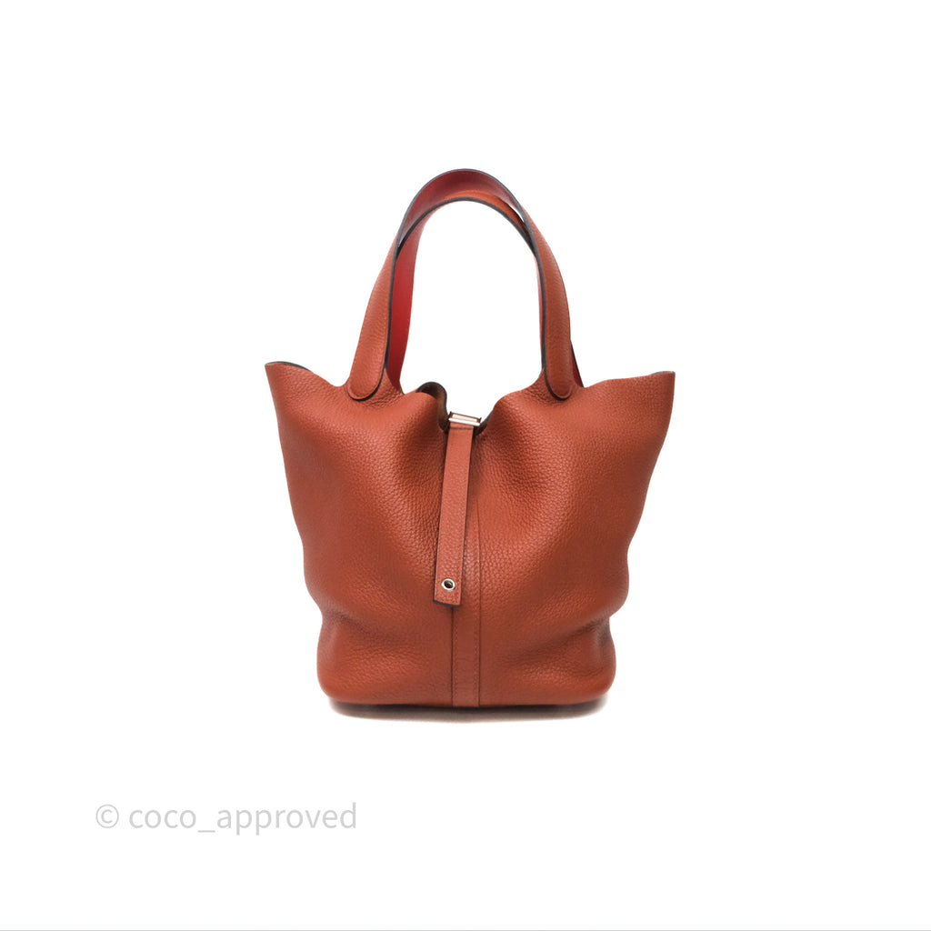 Hermès Picotin 22 Cuivre 6C Clemence Palladium Hardware