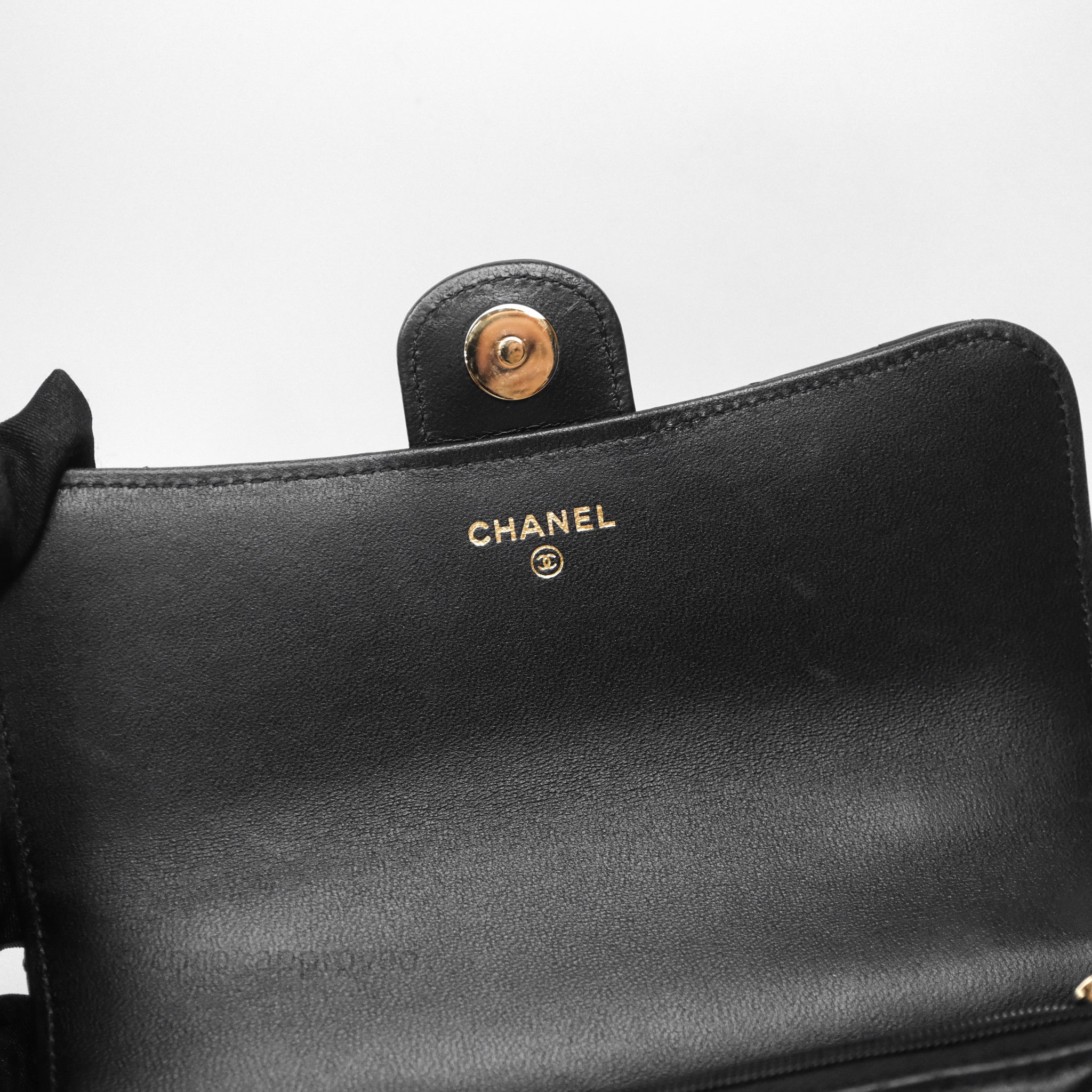Chanel Top Handle Mini WOC Phone Holder Black Lambskin Gold