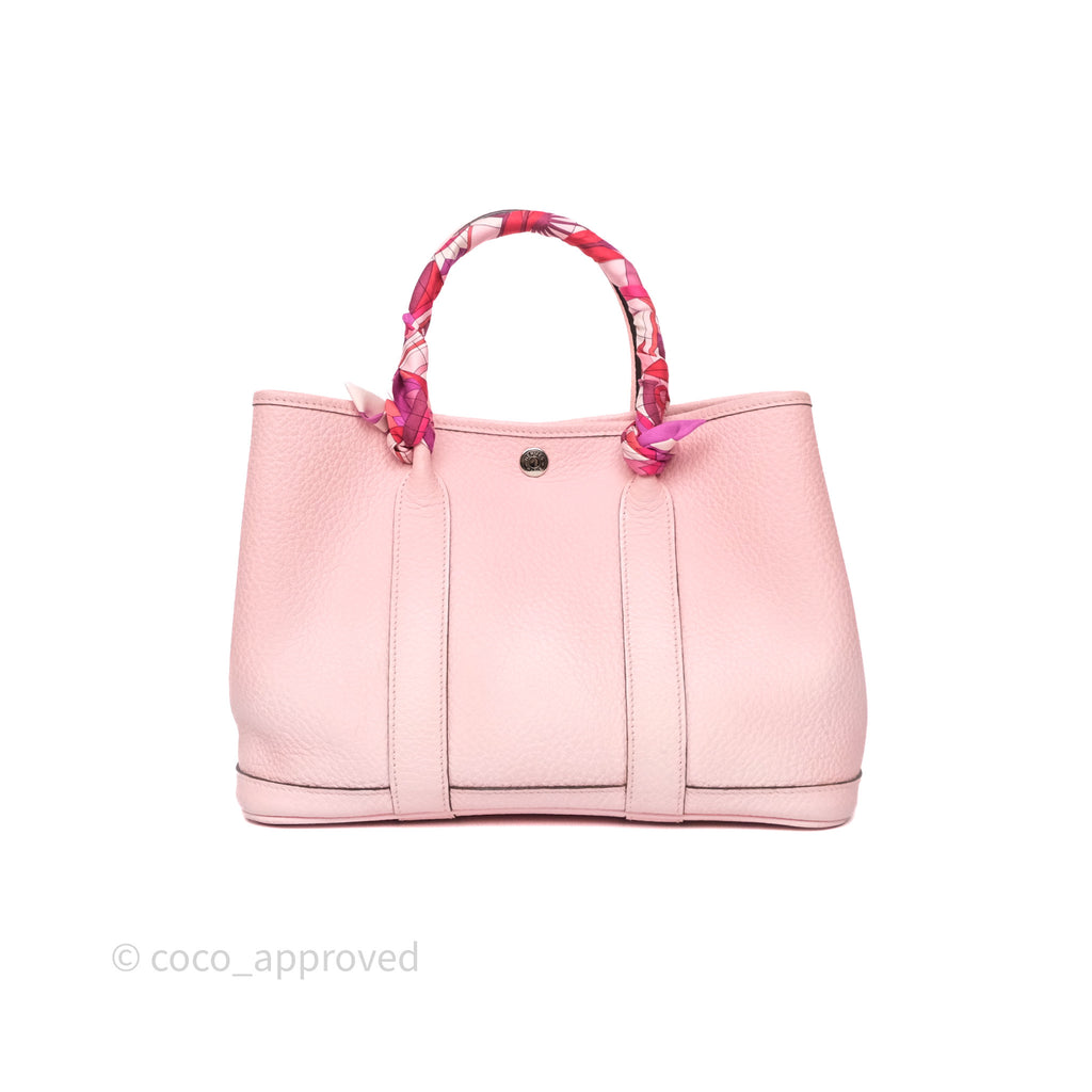 Hermes Garden Party 30 Rose Sakura 3Q Palladium Hardware