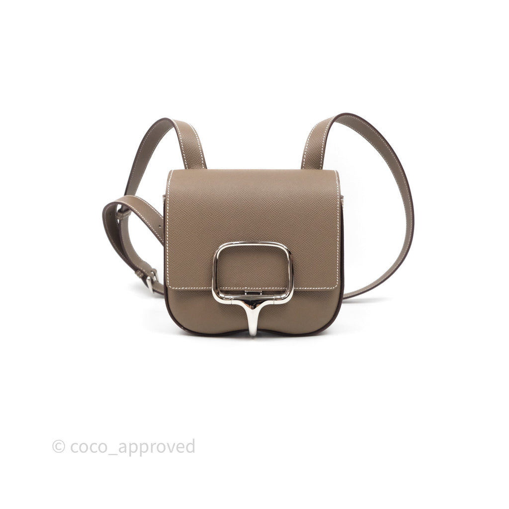 Hermès Della Cavalleria Mini Bag Etoupe 18 Epsom Palladium Hardware