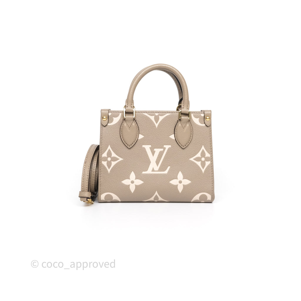 Louis Vuitton OnTheGo BB Dove Gray/Cream Monogram Empreinte Leather