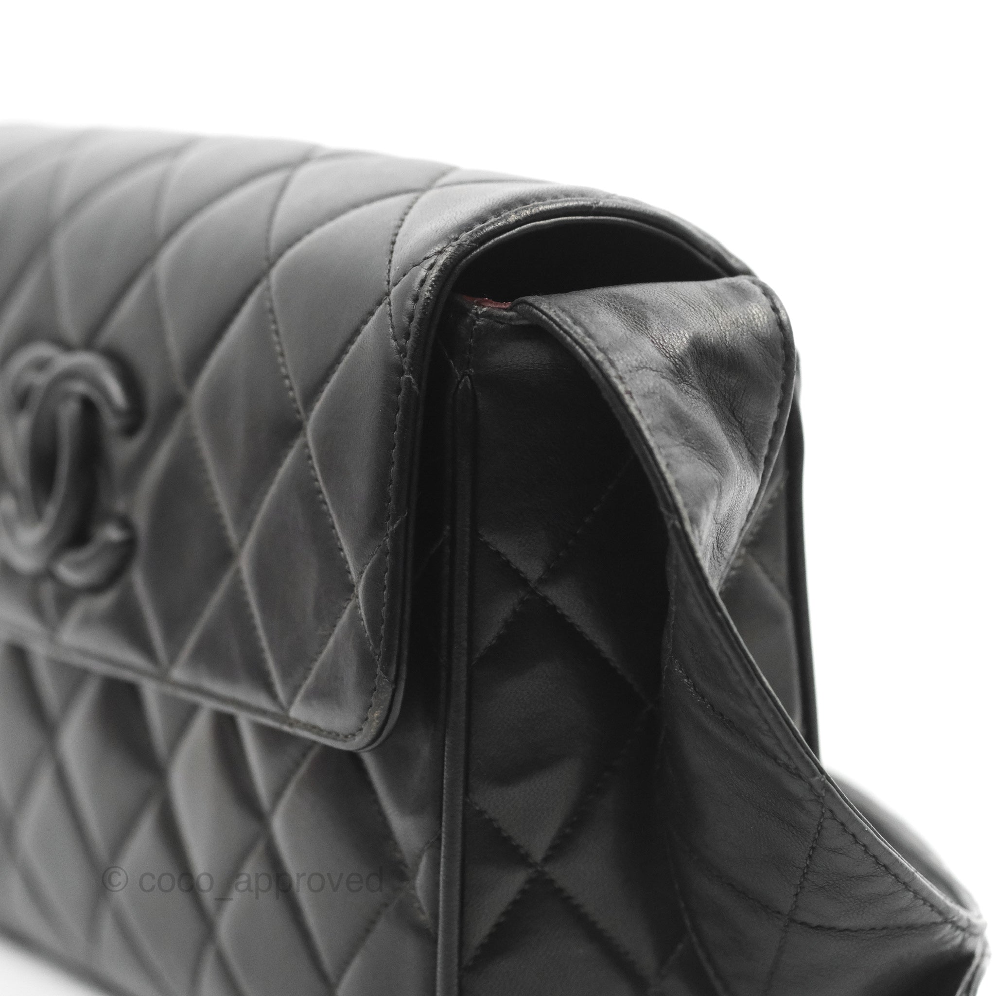 Chanel Vintage CC Quilted Shoulder Bag So Black Lambskin – Coco Approved  Studio