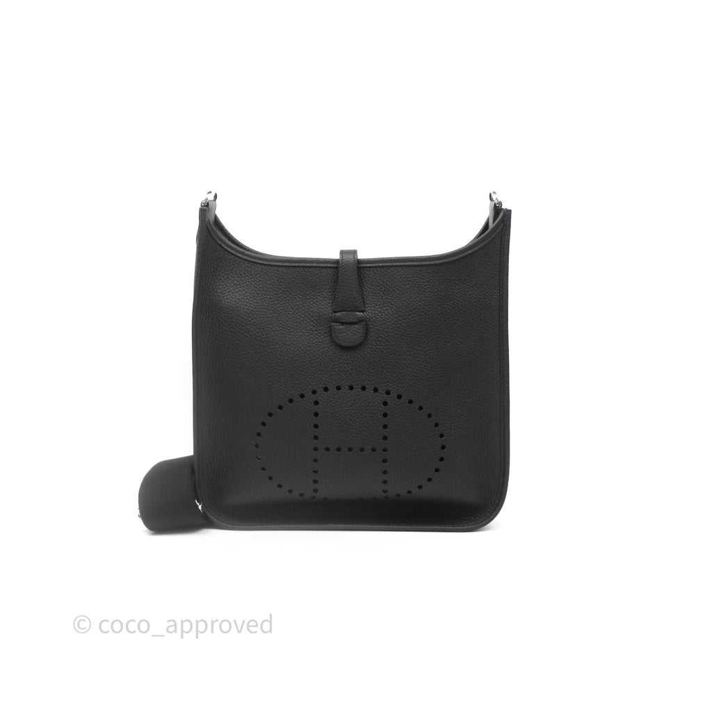 Hermes Evelyne III 29 Noir 89 Black Clemence Palladium Hardware