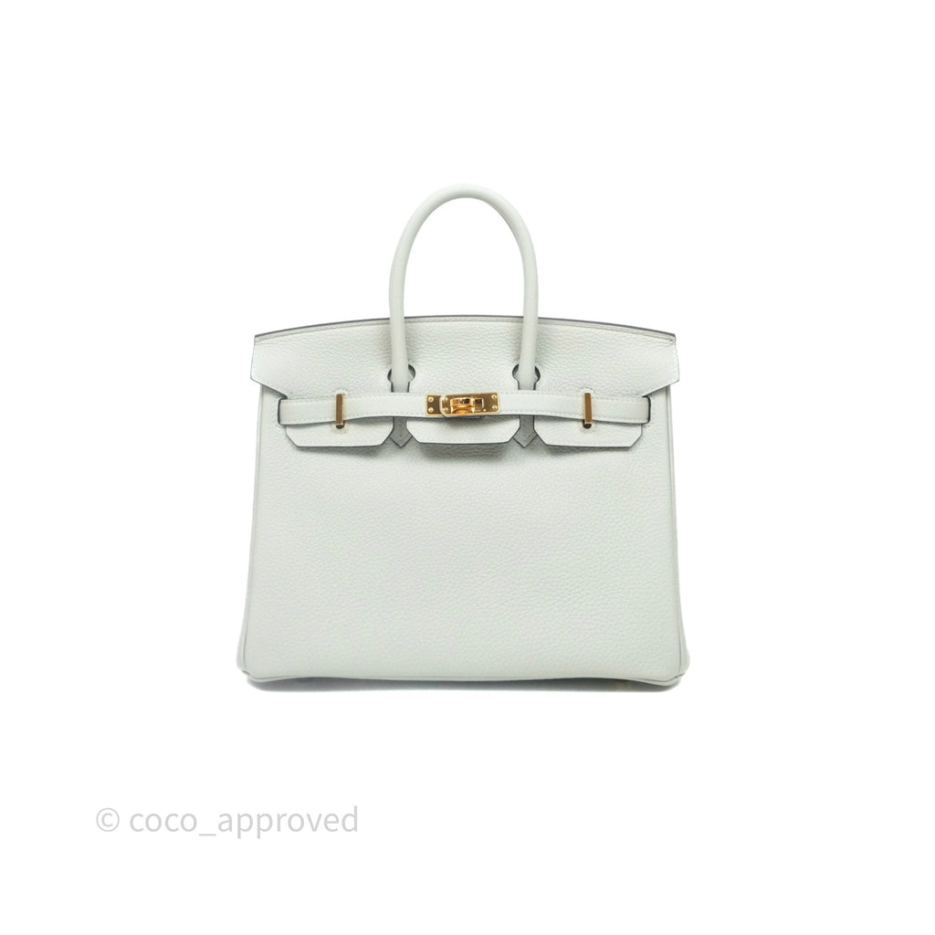 Hermes Birkin 25 Gris Neve 0W Togo Gold Hardware