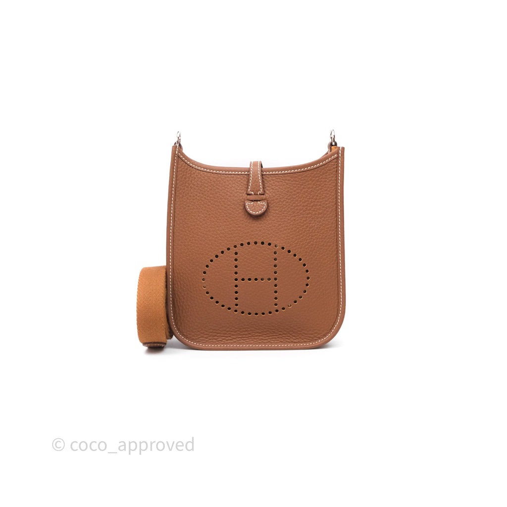 Hermès Mini Evelyne 16 Gold 37 Clemence Palladium Hardware