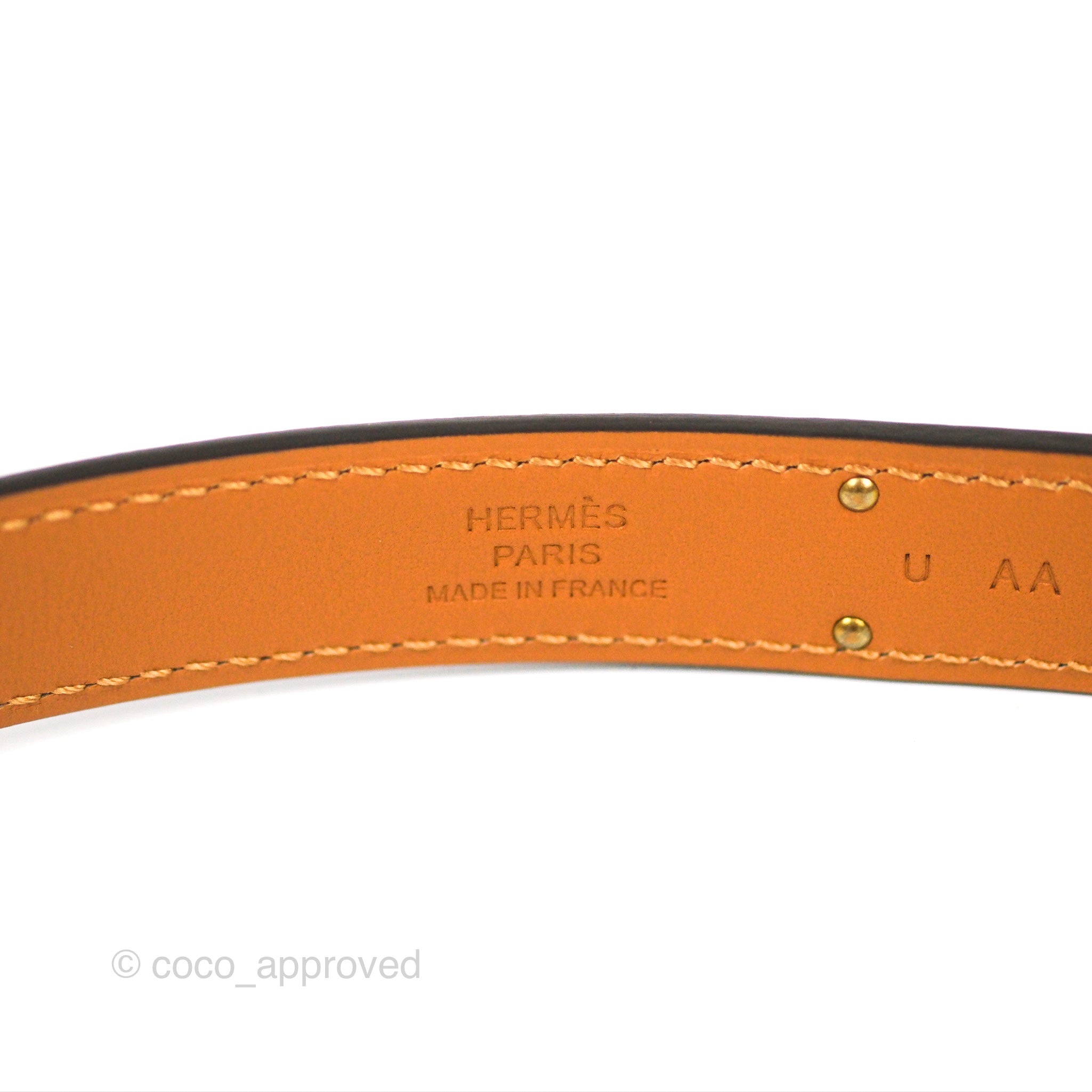 Hermes Taupe Grey Epsom Leather Gold Finish Hardware Kelly 18 Belt  Adjustable Hermes