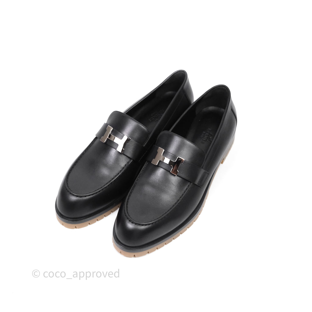 Hermès Faubourg Loafer Palladium H Buckle Size 40