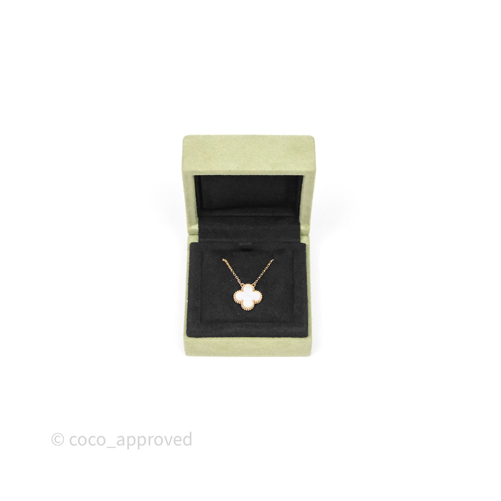 Van Cleef & Arpels Vintage Alhambra Pendant White Mother-of-pearl Yellow Gold