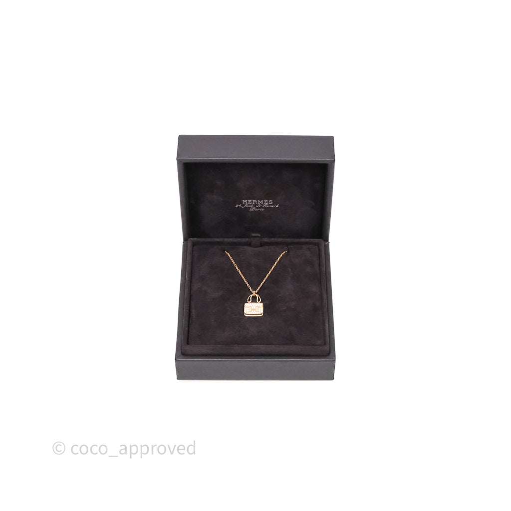 Hermès Constance Amulettes Diamonds Pendant Necklace Rose Gold