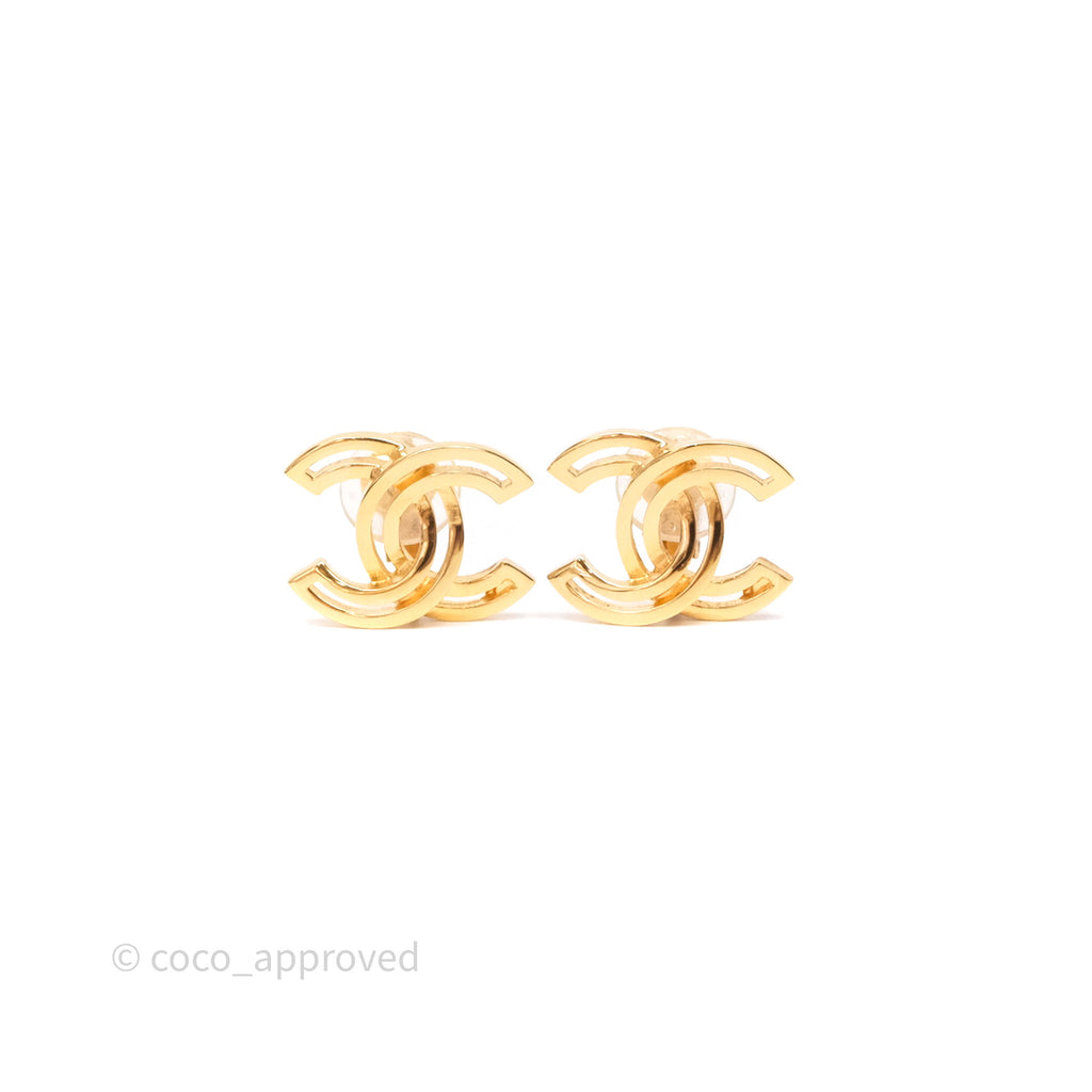 Chanel CC Ear Clips Gold Tone 20K