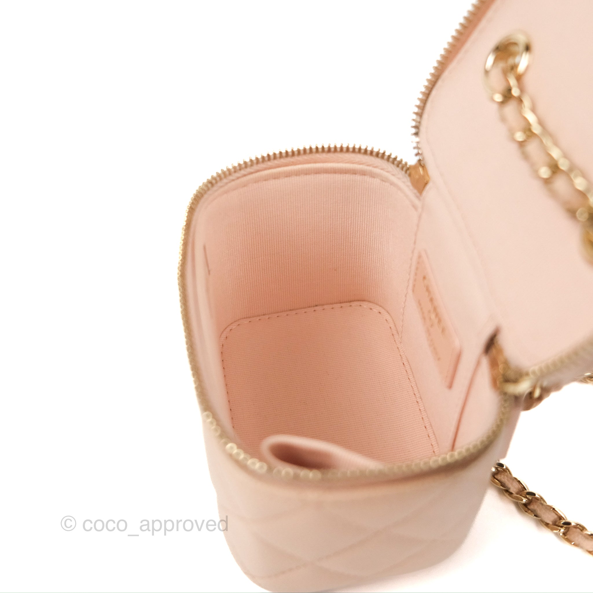 Chanel Mini Vanity With Chain Beige Pink Caviar Gold Hardware – Coco  Approved Studio