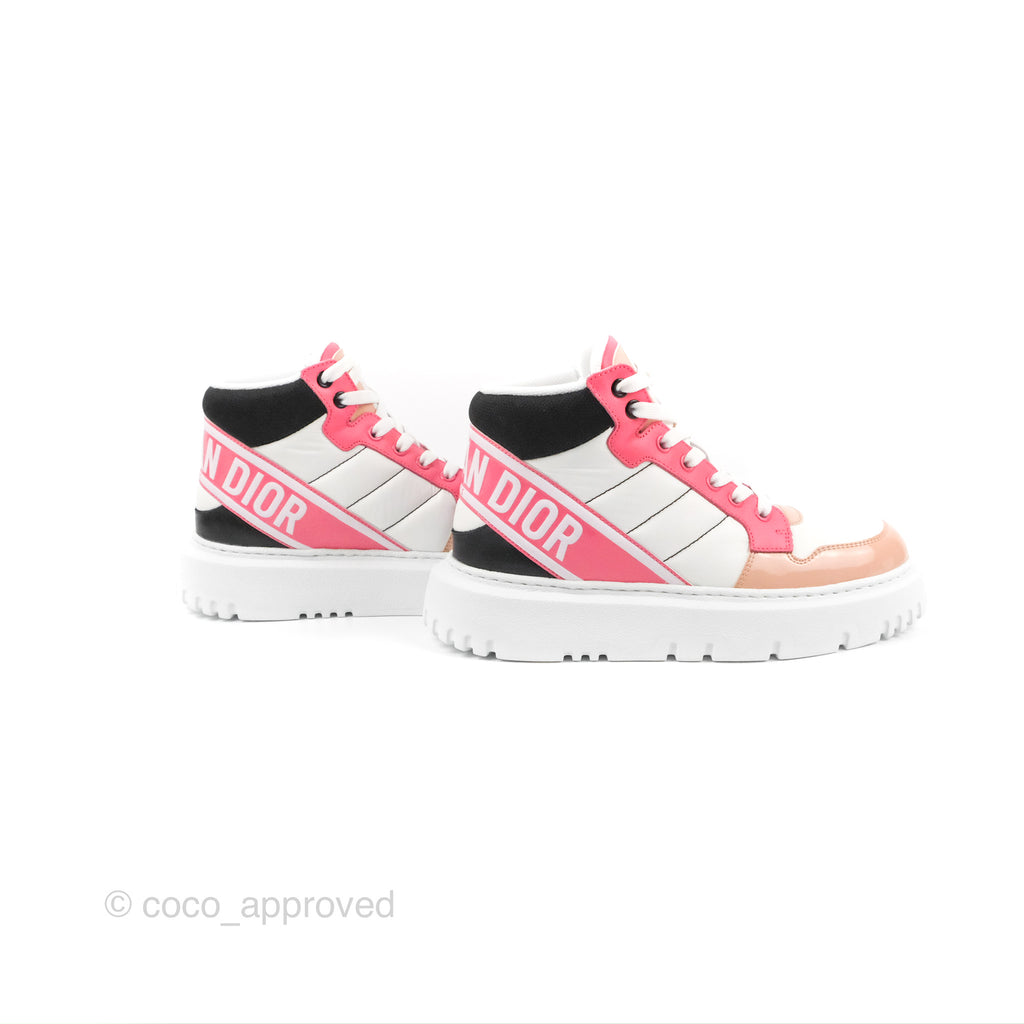 Christian Dior D-player Pink Calfskin Sneaker Size 36.5