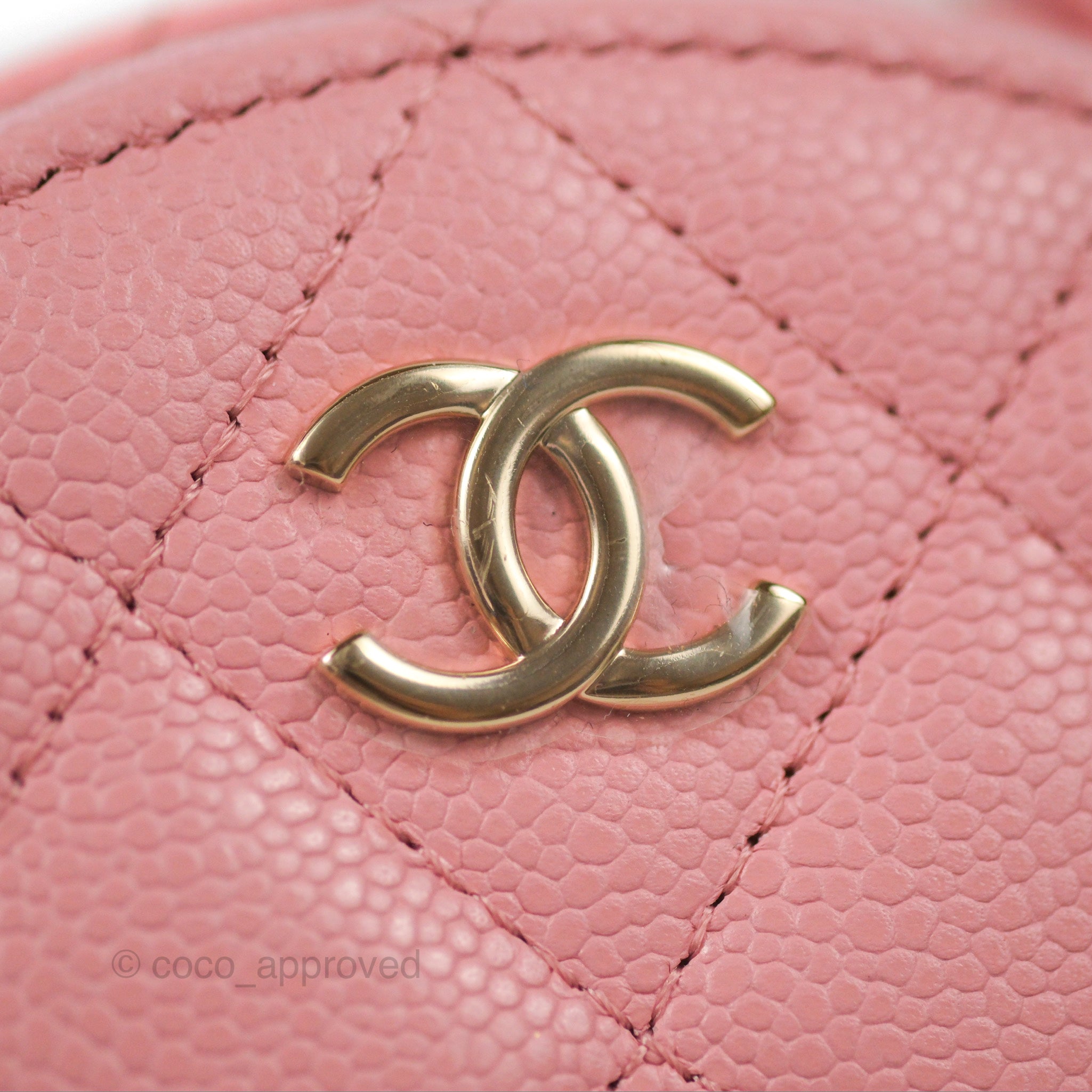 Chanel pink round discount bag